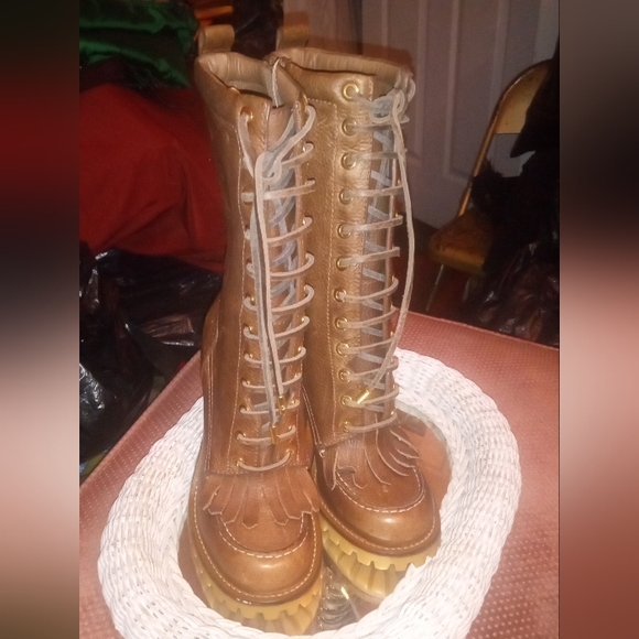 Tory Burch Women's Brown Tall Leather Boots - Picture 1 of 7